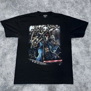 Rock Chang t-shirt Men XL Black Biker Artist Music Chopper Death Grim